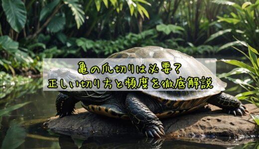亀の爪切りは必要？正しい切り方と頻度を徹底解説
