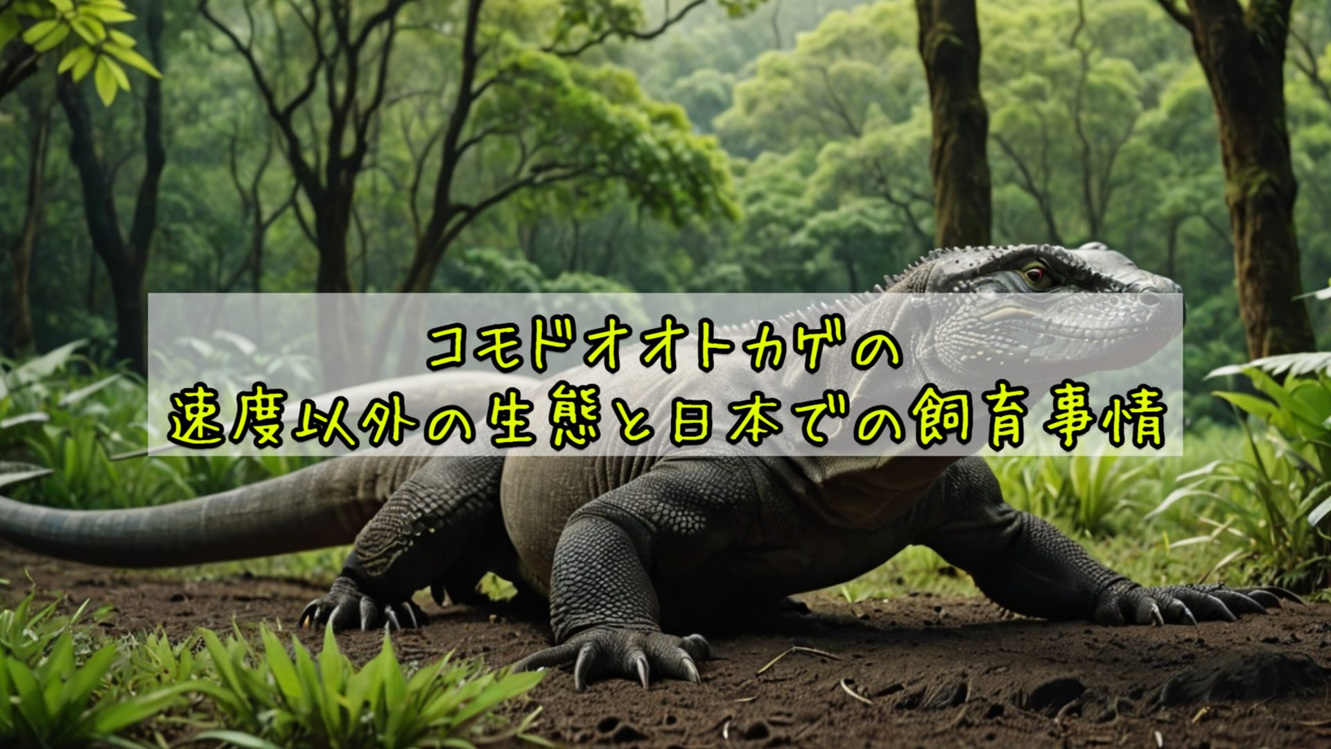 コモドオオトカゲの速度以外の生態と日本での飼育事情
