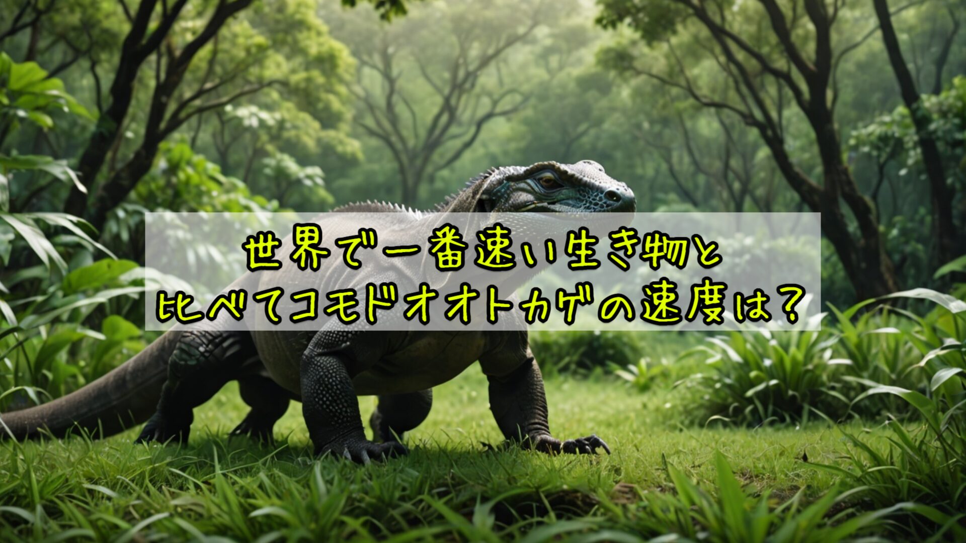 世界で一番速い生き物と比べてコモドオオトカゲの速度は？