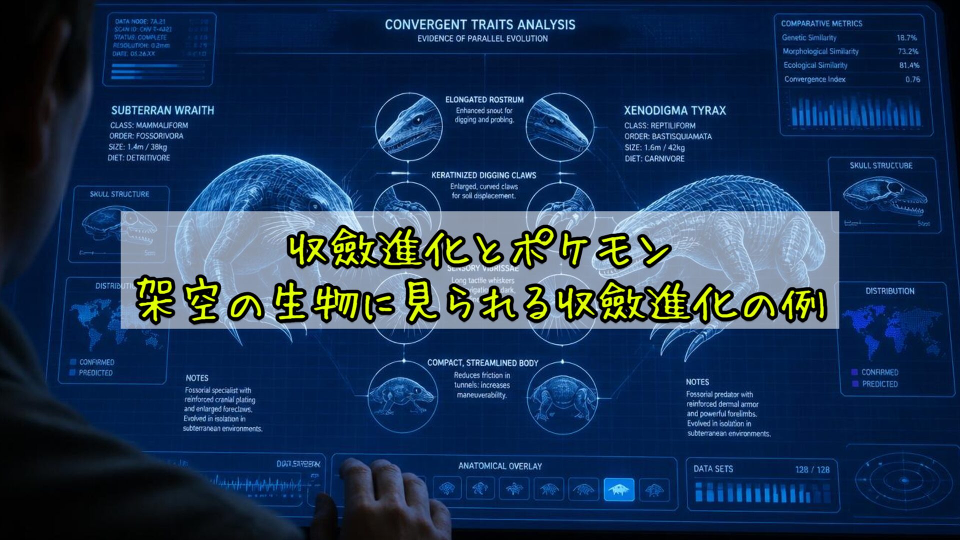 収斂進化とポケモン:架空の生物に見られる収斂進化の例