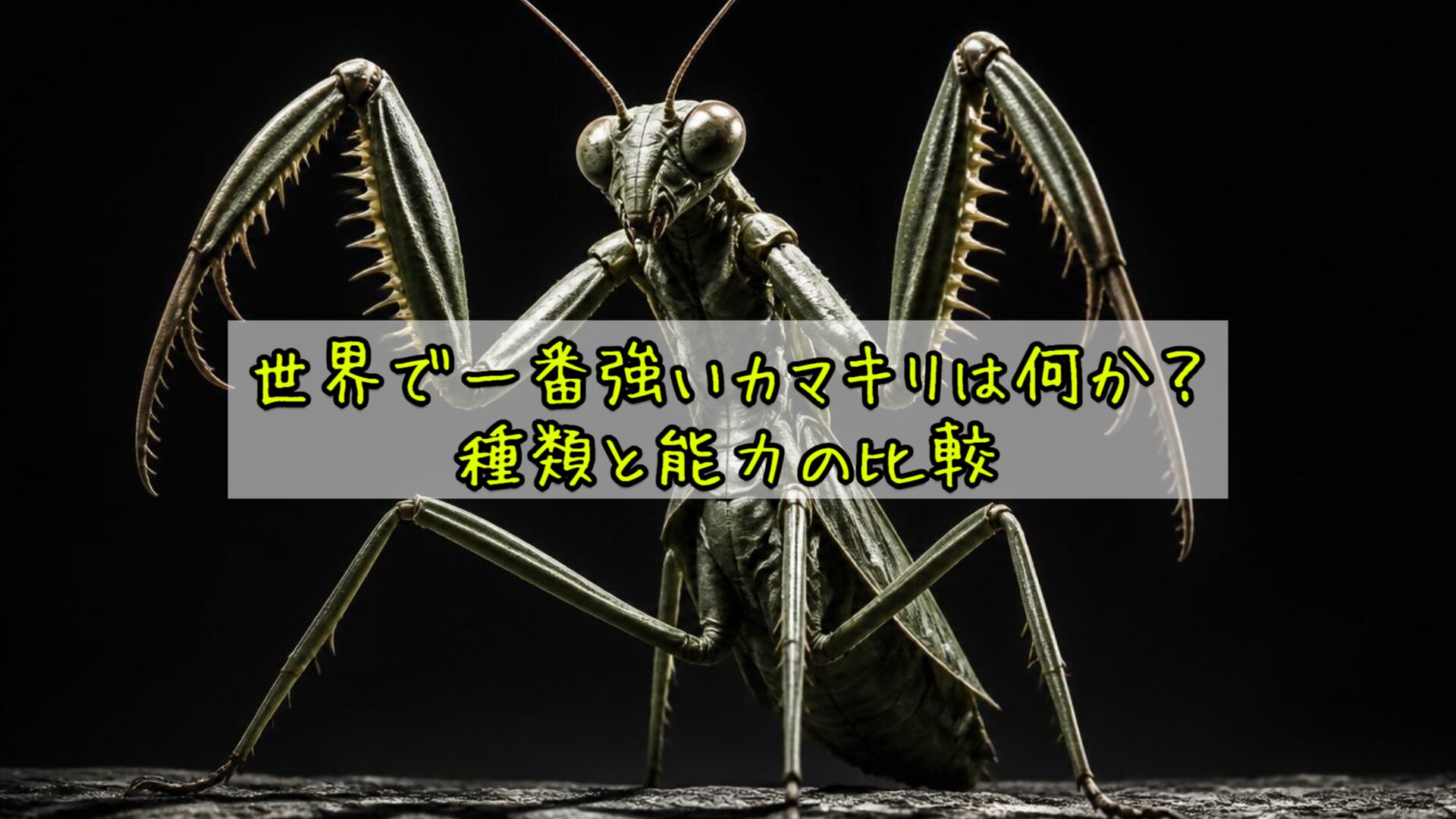 世界で一番強いカマキリは何か?種類と能力の比較
