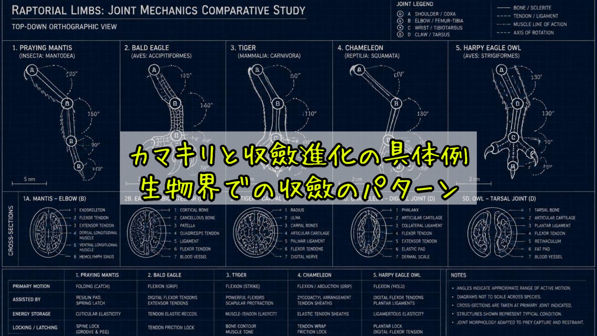 カマキリと収斂進化の具体例:生物界での収斂のパターン
