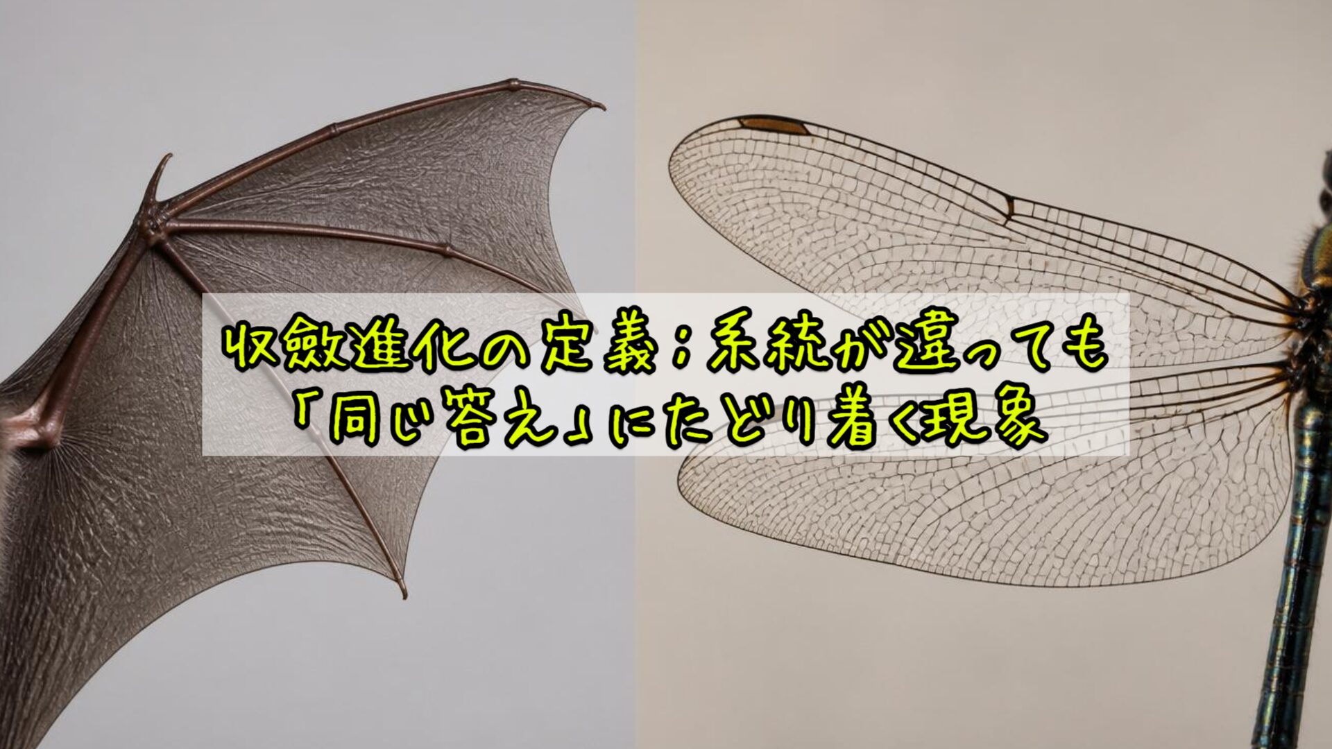 収斂進化の定義：系統が違っても「同じ答え」にたどり着く現象