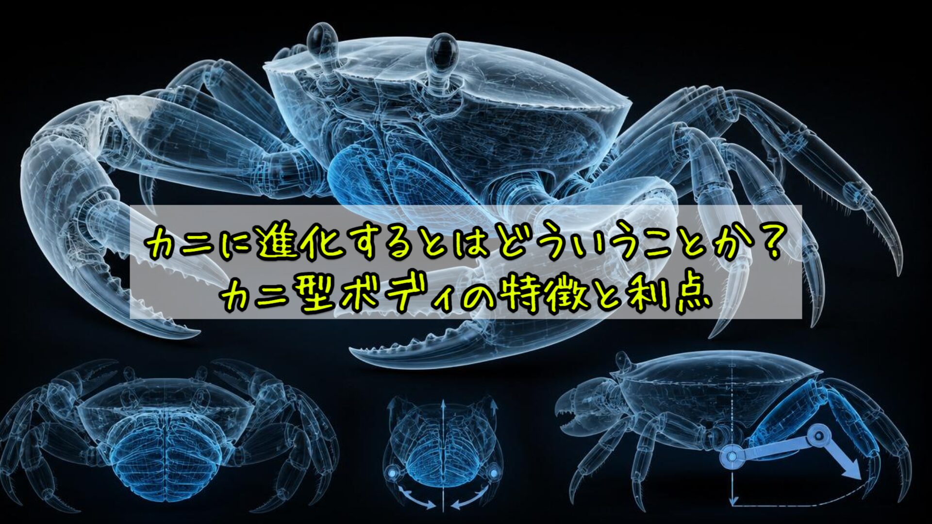 カニに進化するとはどういうことか？カニ型ボディの特徴と利点