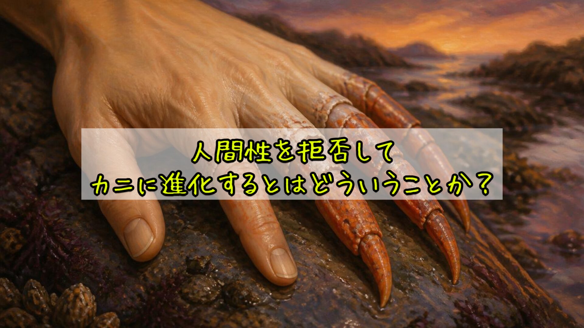 人間性を拒否してカニに進化するとはどういうことか？