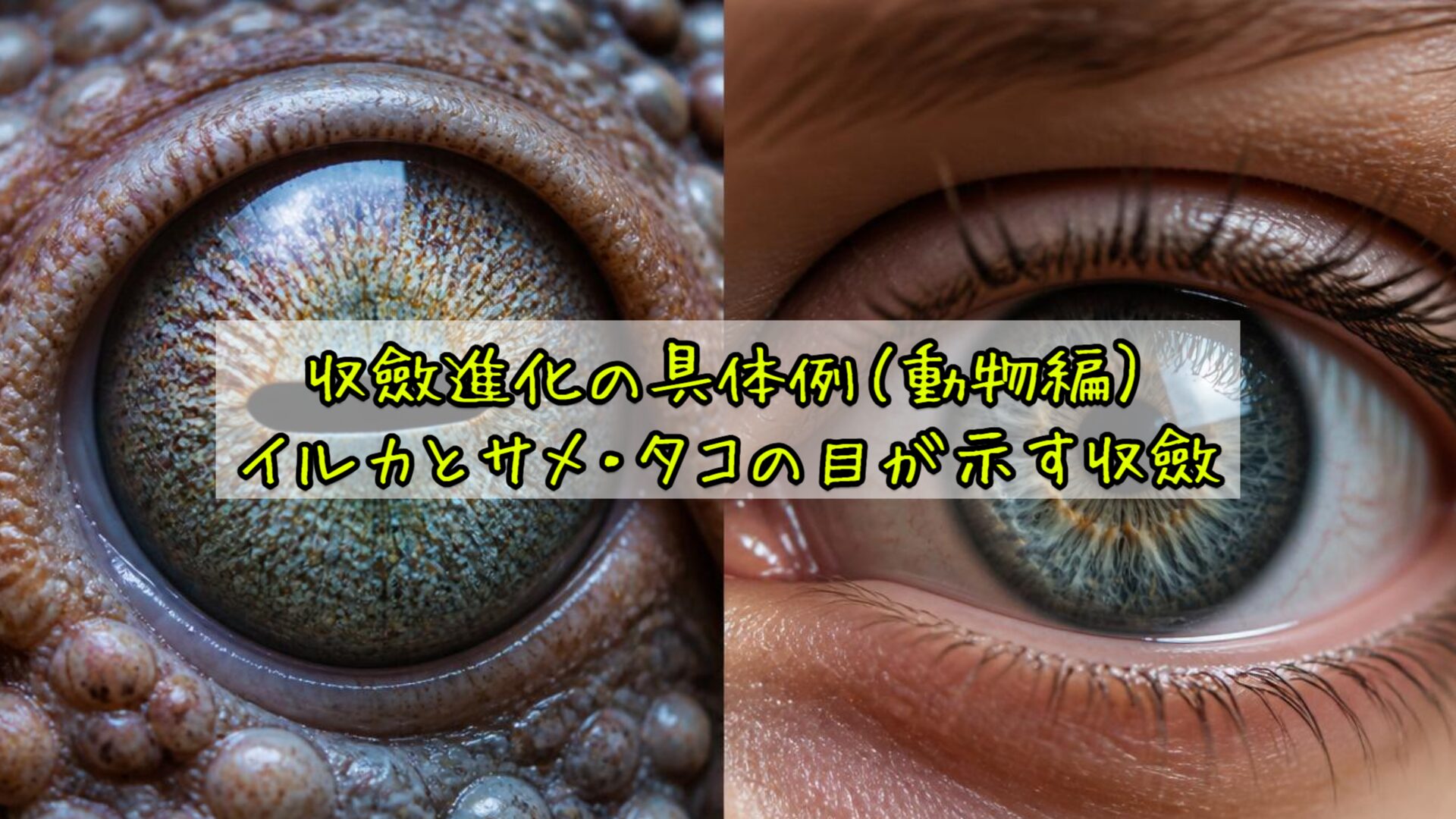 収斂進化の具体例（動物編）：イルカとサメ・タコの目が示す収斂