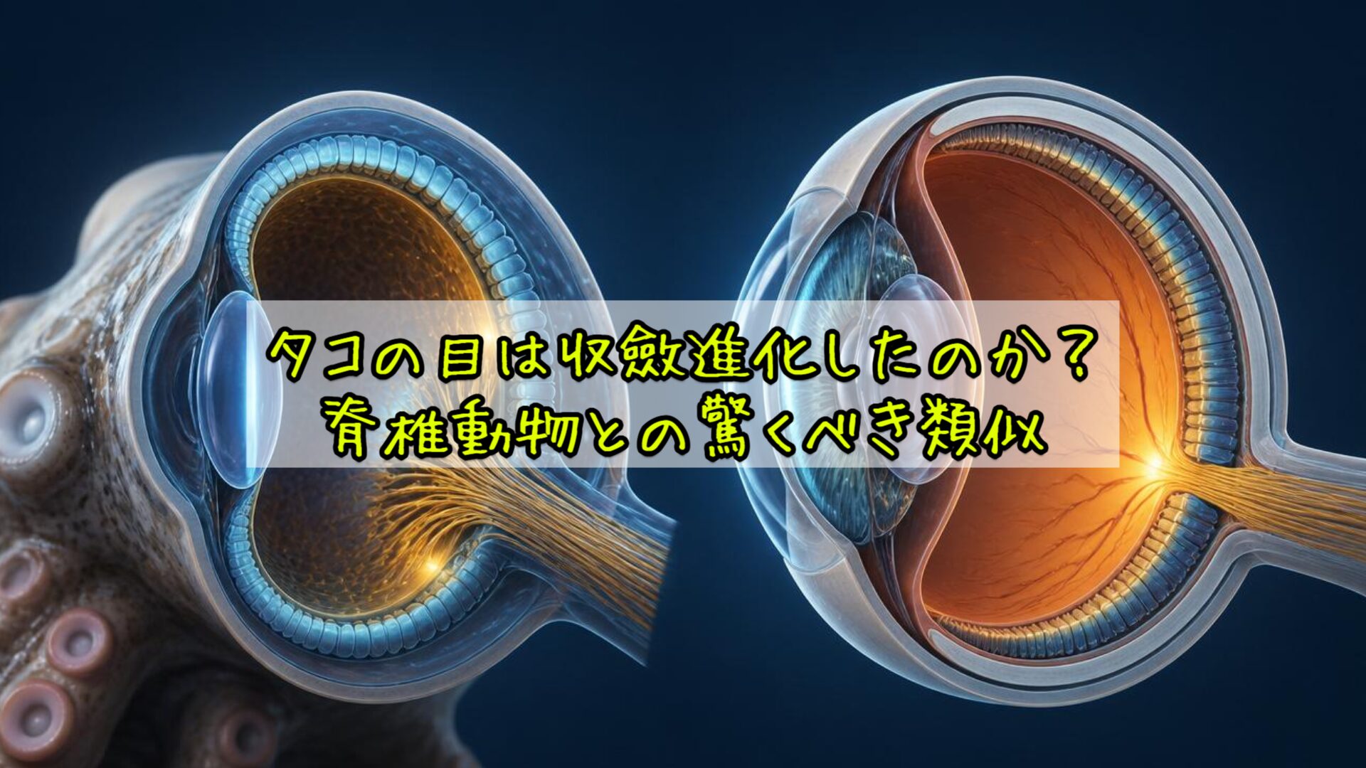 タコの目は収斂進化したのか？脊椎動物との驚くべき類似