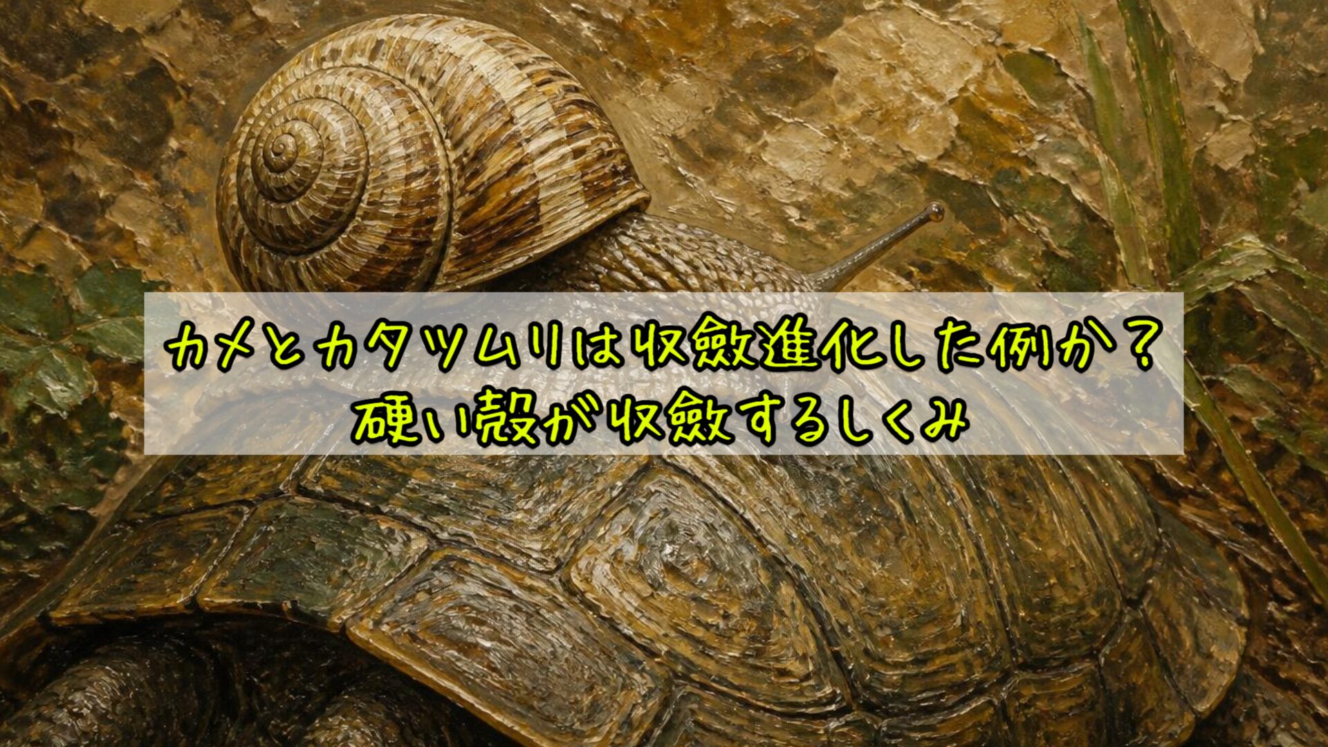 カメとカタツムリは収斂進化した例か？硬い殻が収斂するしくみ