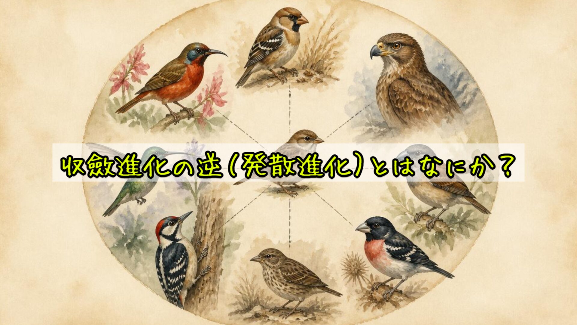 収斂進化の逆（発散進化）とはなにか？