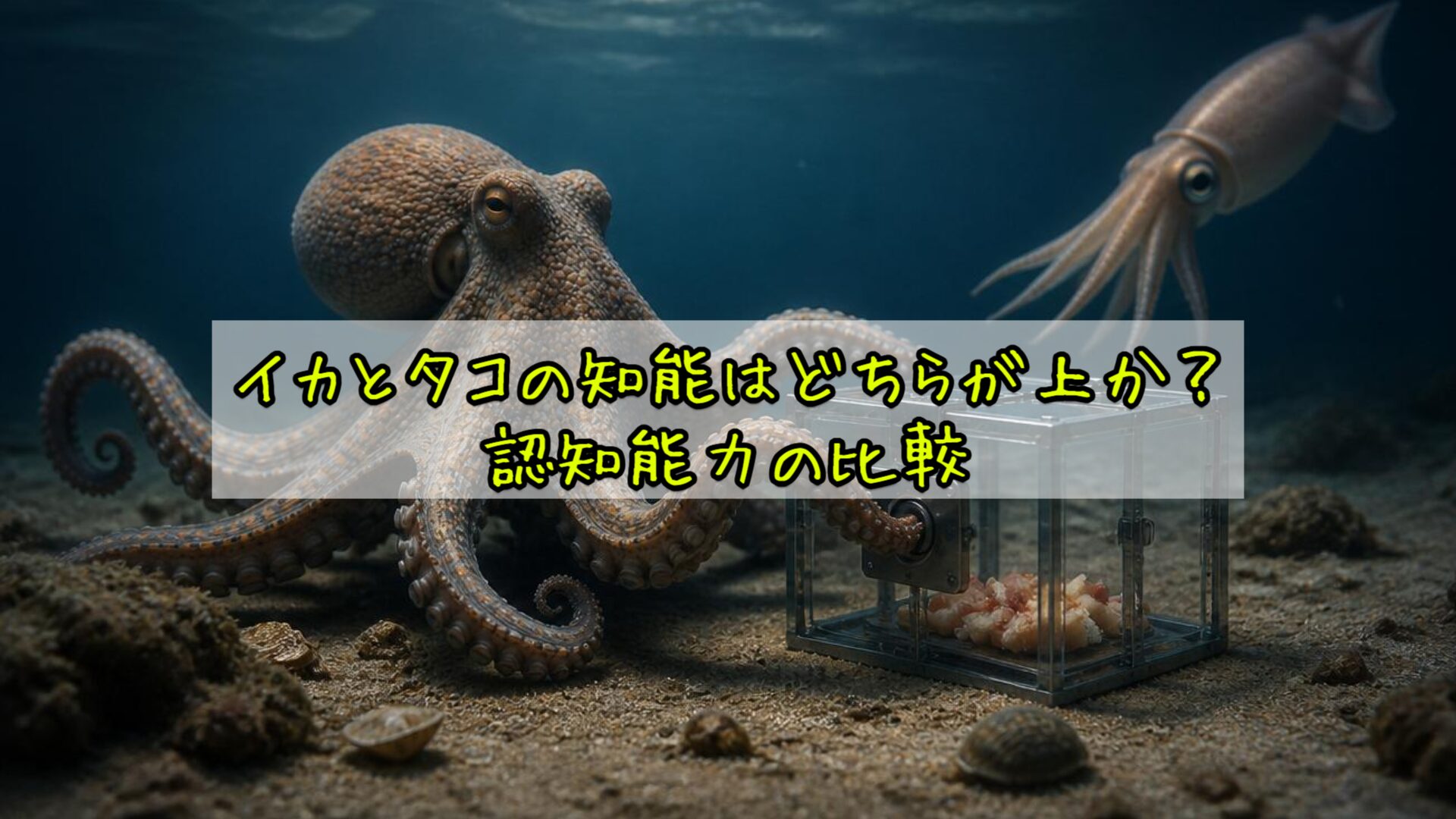 イカとタコの知能はどちらが上か?認知能力の比較