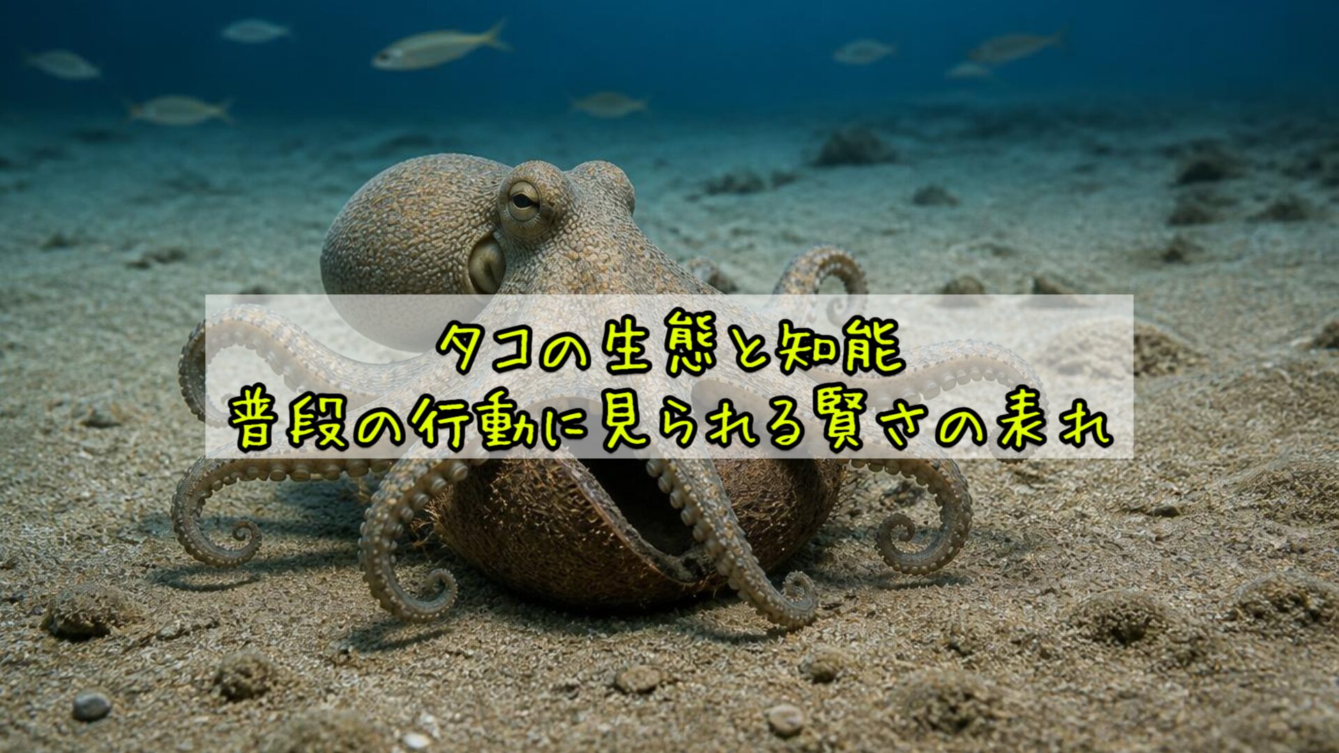 タコの生態と知能:普段の行動に見られる賢さの表れ