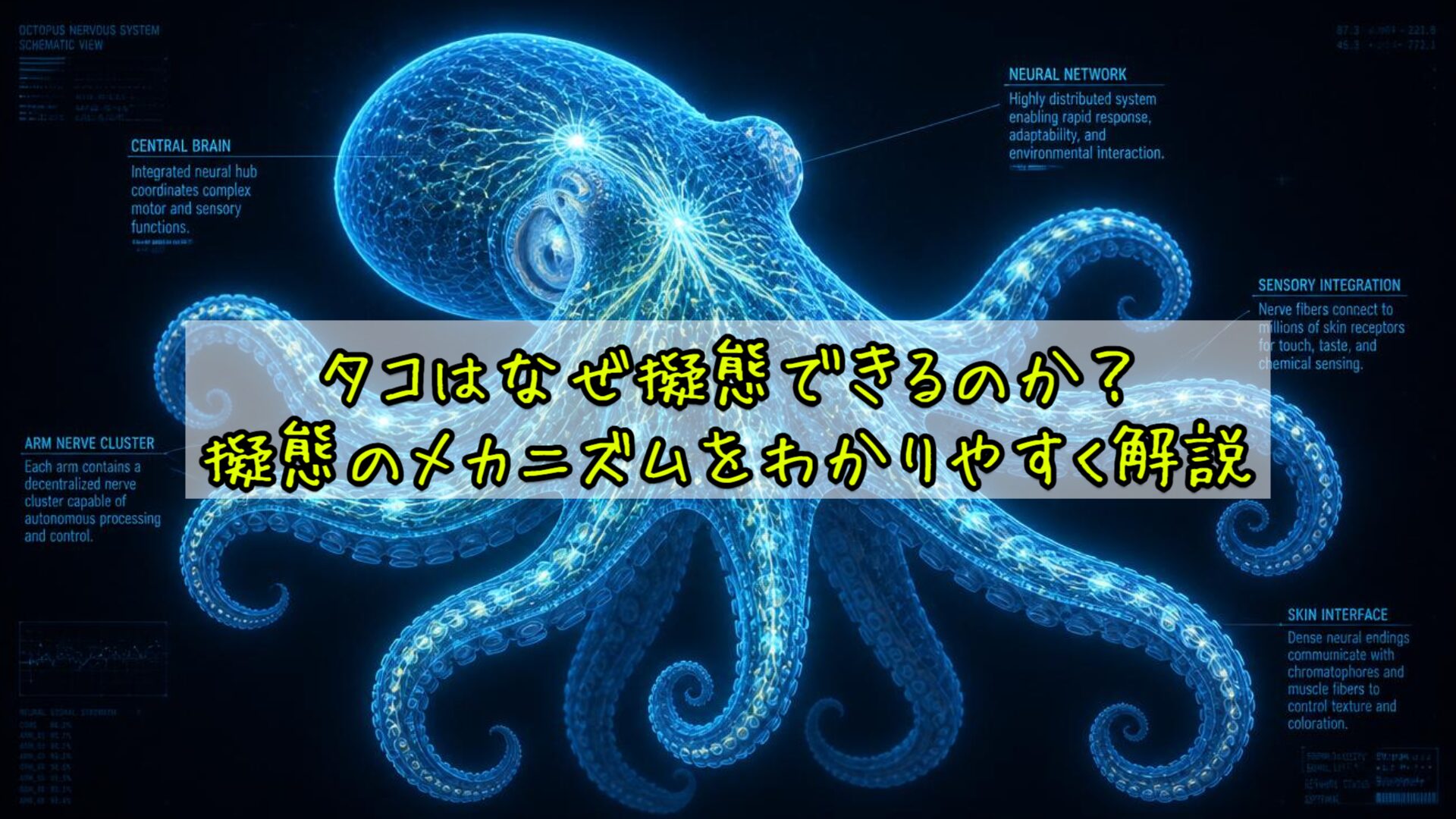 タコはなぜ擬態できるのか?擬態のメカニズムをわかりやすく解説