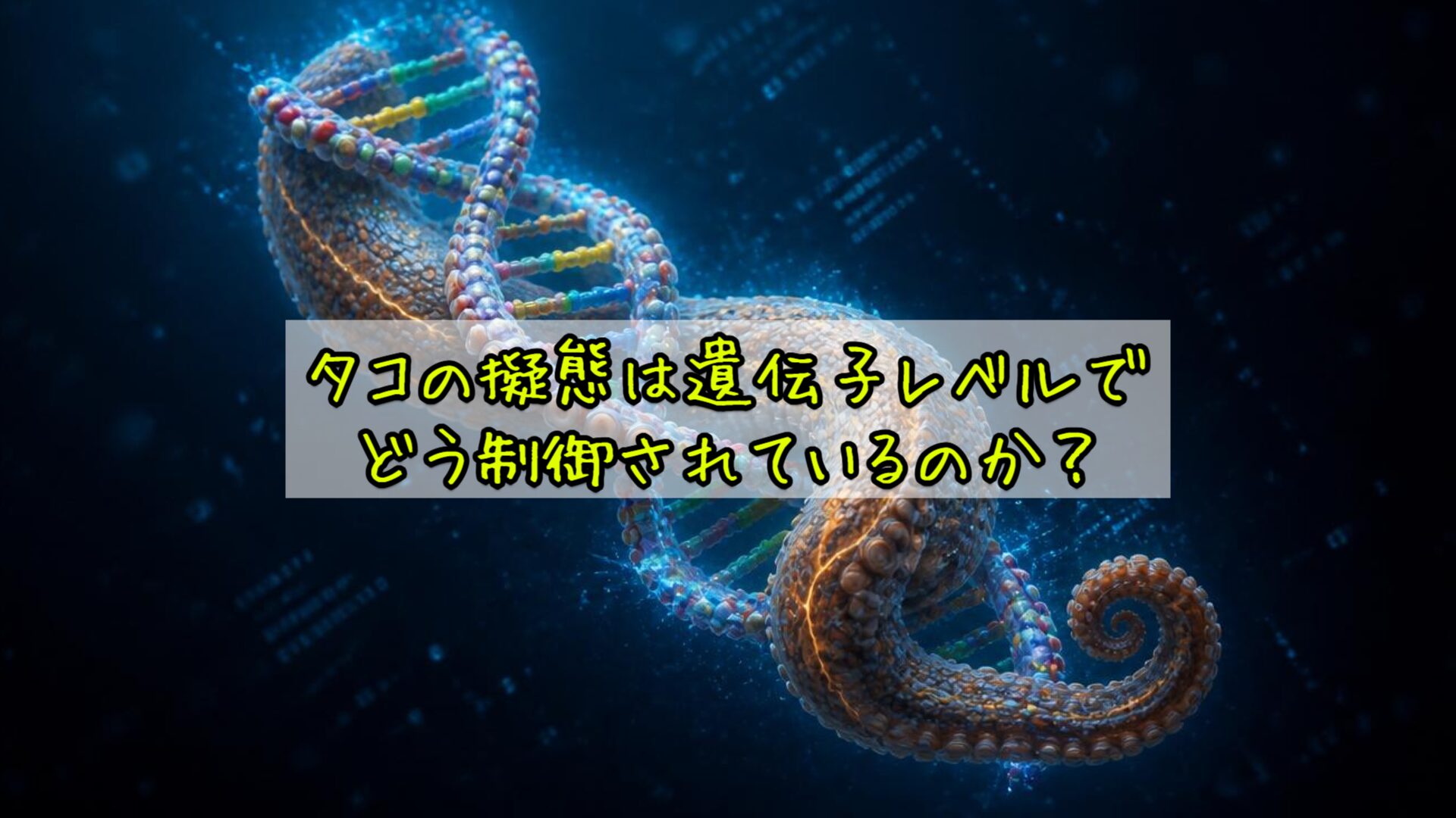 タコの擬態は遺伝子レベルでどう制御されているのか?