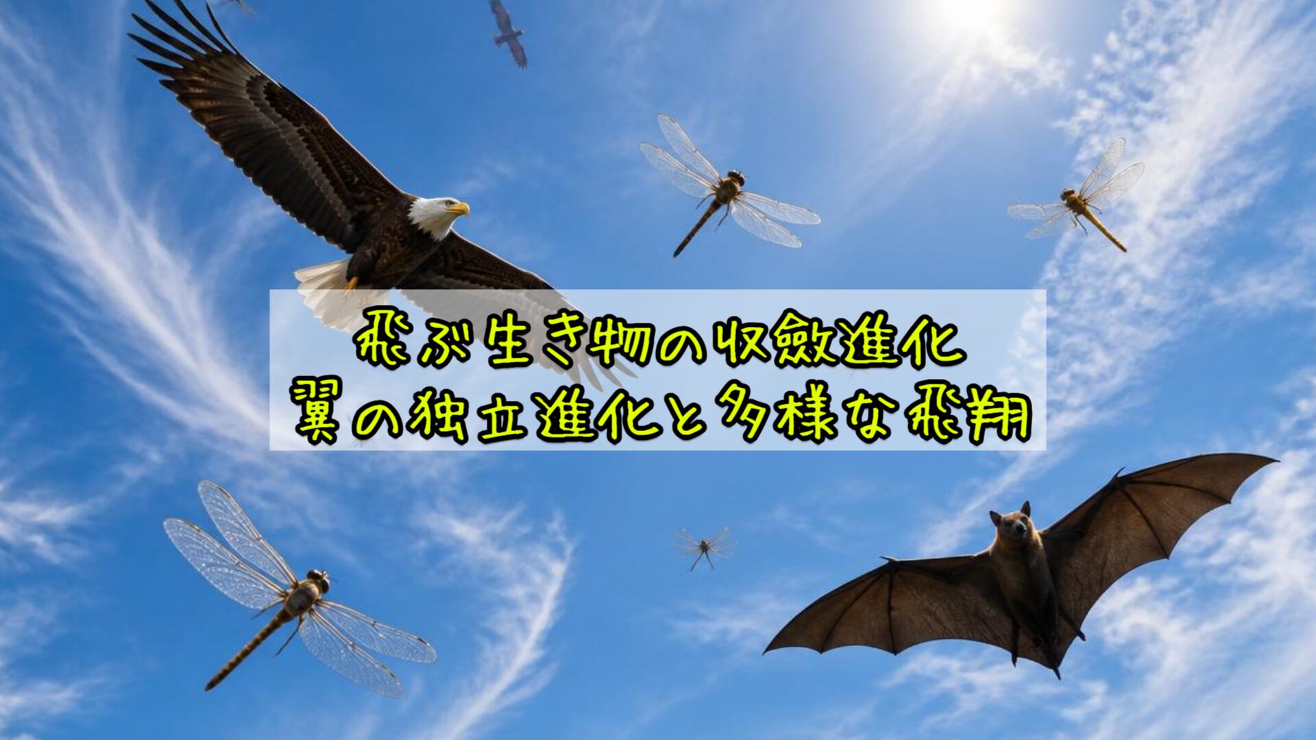 飛ぶ生き物の収斂進化：翼の独立進化と多様な飛翔