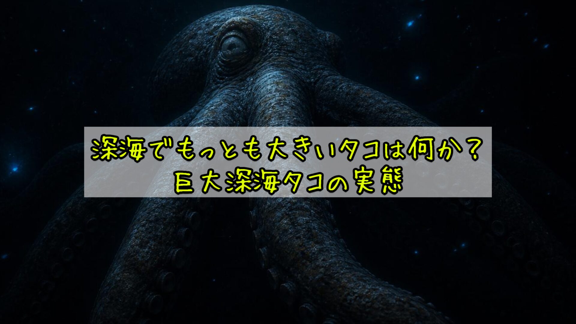 深海でもっとも大きいタコは何か？巨大深海タコの実態