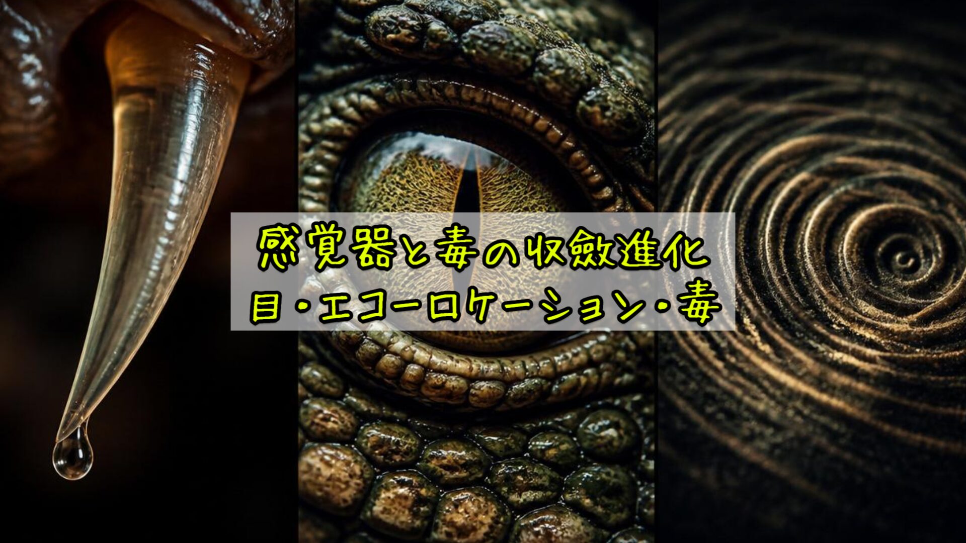 感覚器と毒の収斂進化：目・エコーロケーション・毒