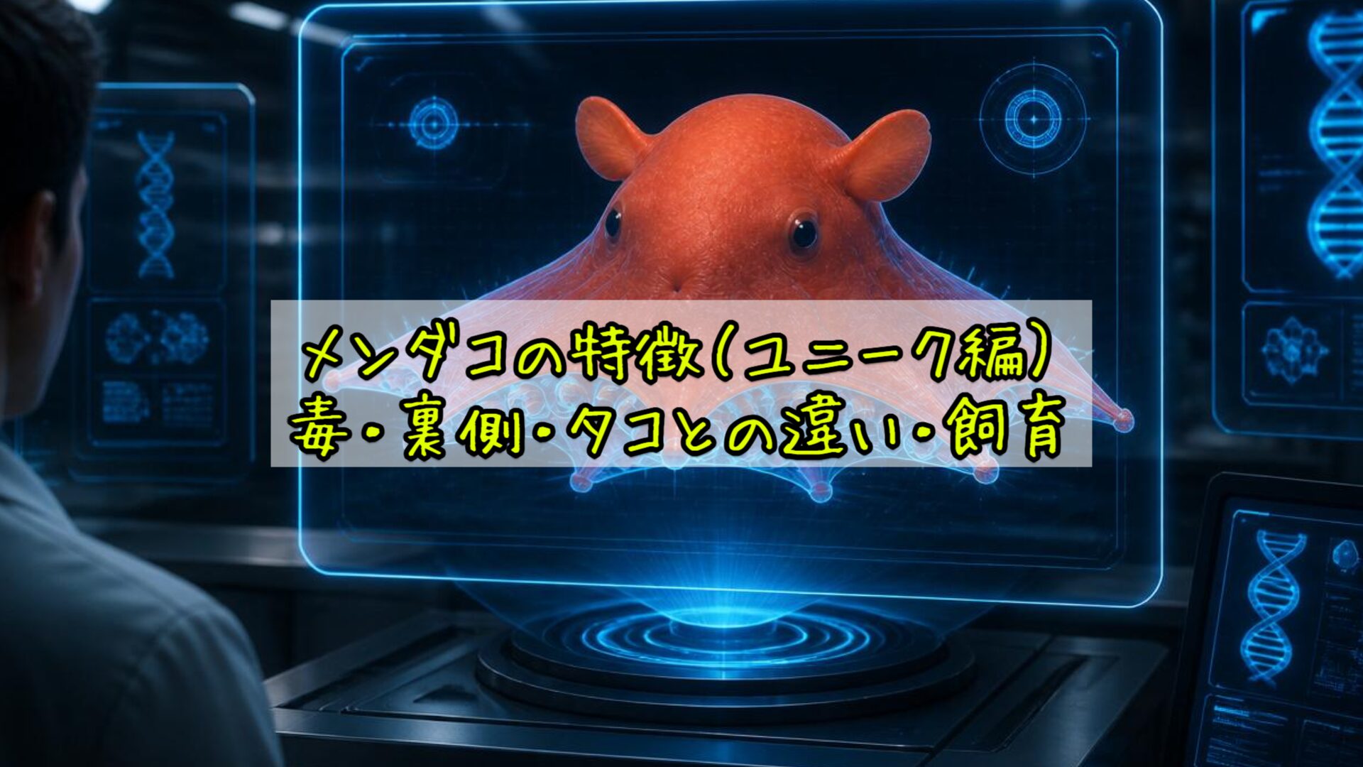 メンダコの特徴（ユニーク編）：毒・裏側・タコとの違い・飼育