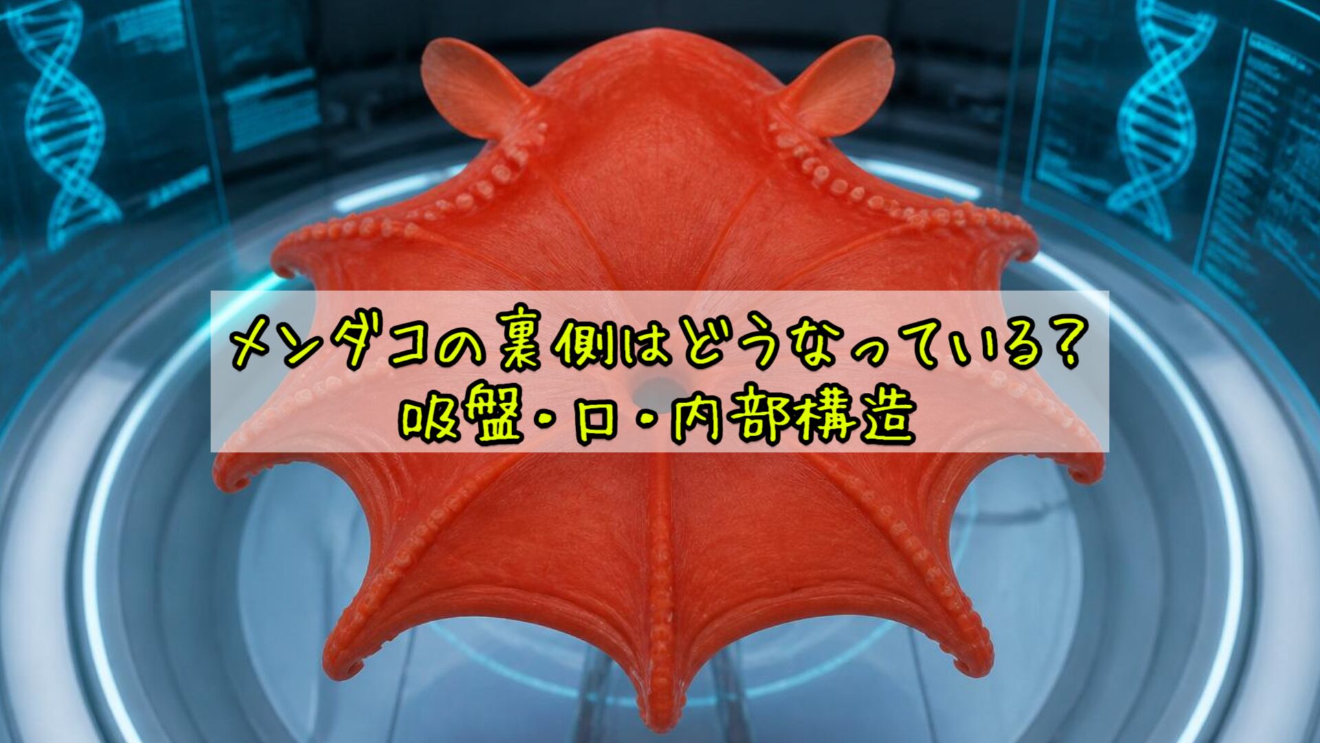 メンダコの裏側はどうなっている？吸盤・口・内部構造
