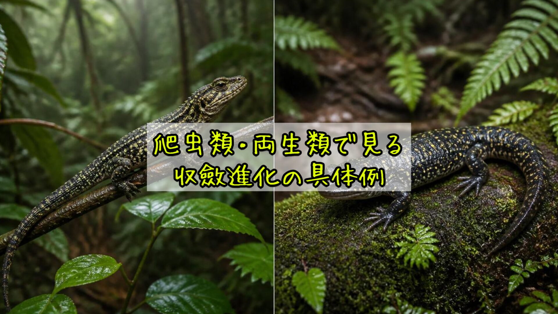爬虫類・両生類で見る収斂進化の具体例