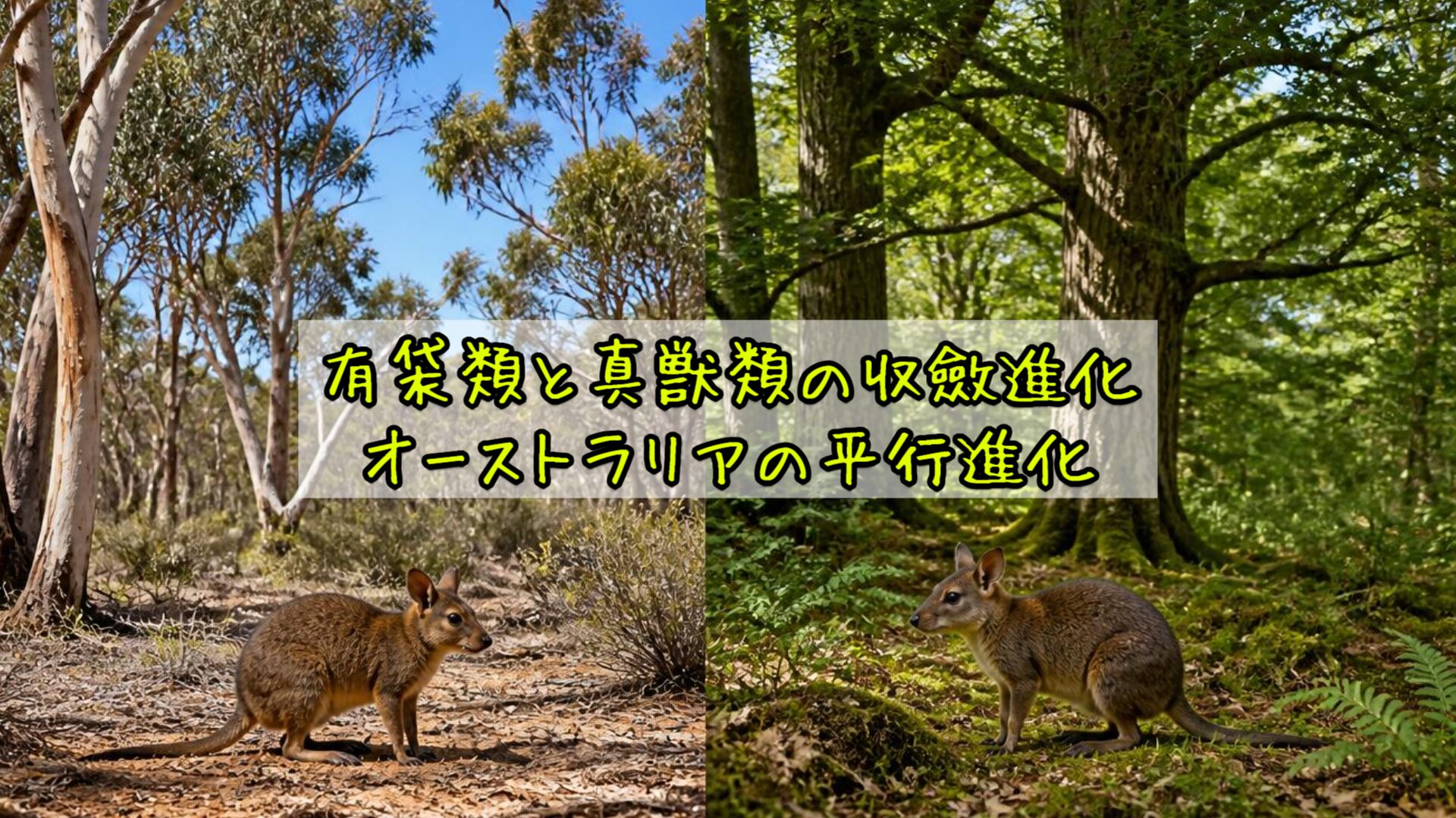 有袋類と真獣類の収斂進化：オーストラリアの平行進化