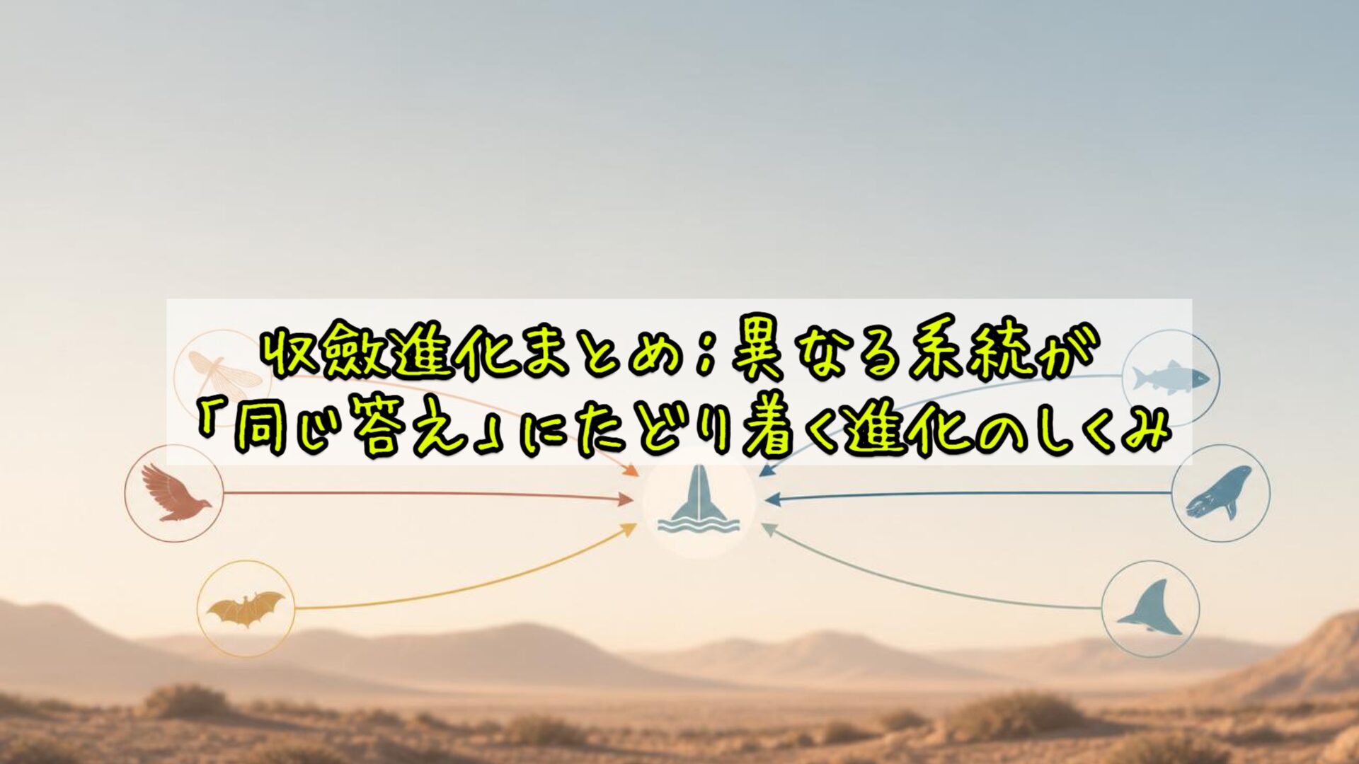 収斂進化まとめ：異なる系統が「同じ答え」にたどり着く進化のしくみ