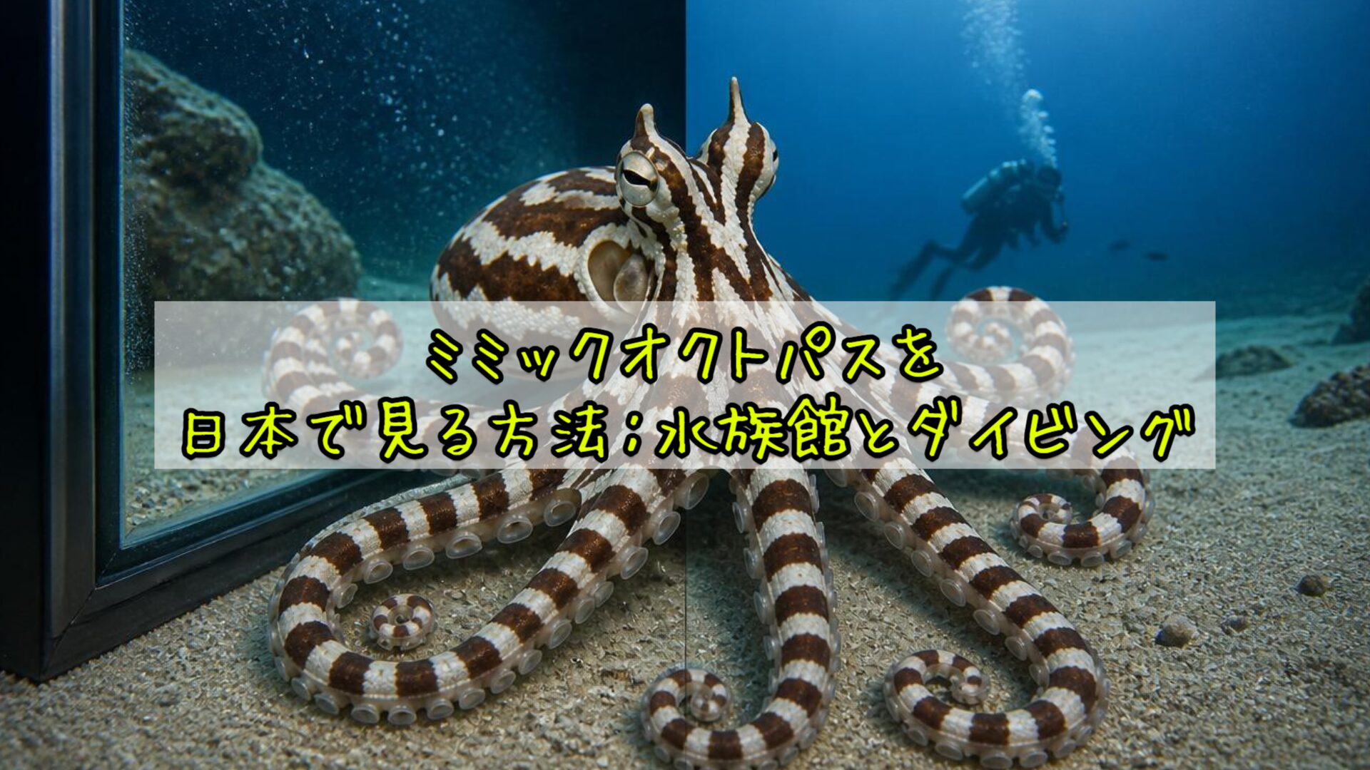 ミミックオクトパスを日本で見る方法：水族館とダイビング