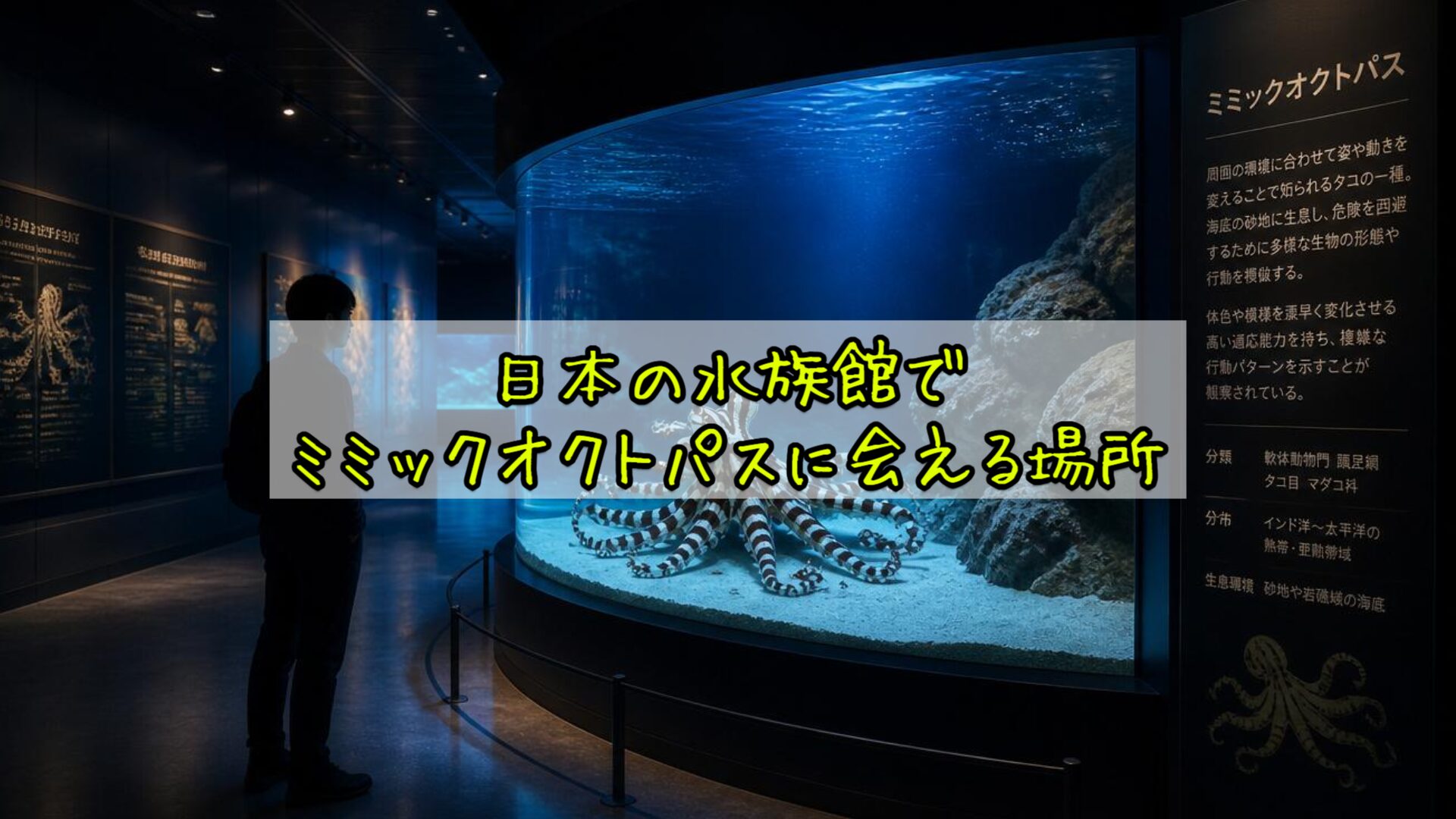 日本の水族館でミミックオクトパスに会える場所