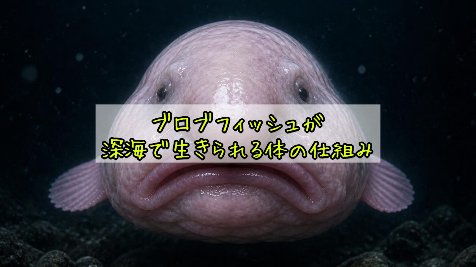 ブロブフィッシュが深海で生きられる体の仕組み