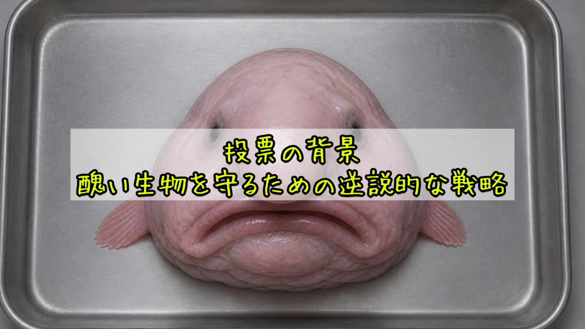 投票の背景——醜い生物を守るための逆説的な戦略