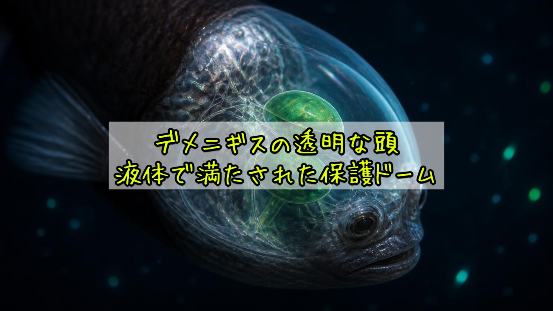 デメニギスの透明な頭——液体で満たされた保護ドーム
