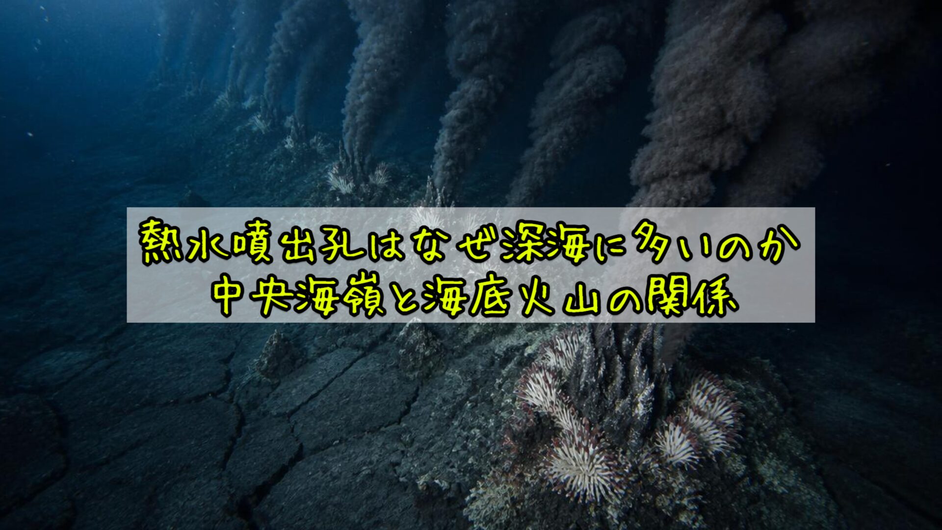 熱水噴出孔はなぜ深海に多いのか——中央海嶺と海底火山の関係