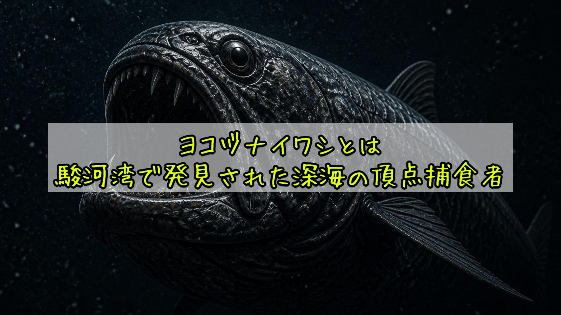 ヨコヅナイワシとは——駿河湾で発見された深海の頂点捕食者