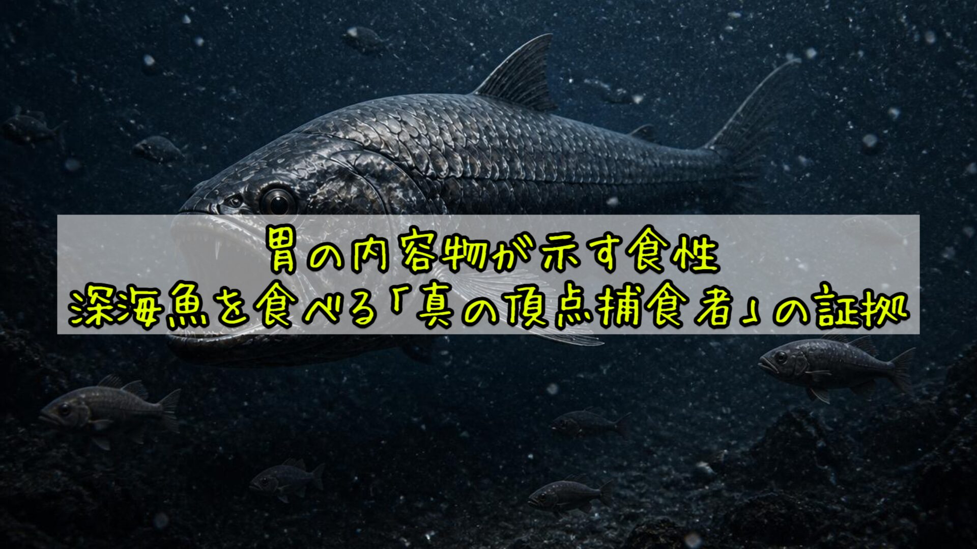 胃の内容物が示す食性——深海魚を食べる「真の頂点捕食者」の証拠